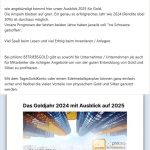 Goldjahr 2024 mit Ausblick auf 2025